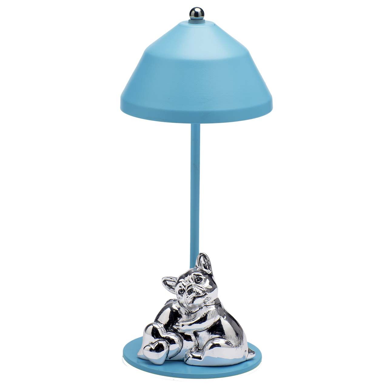 LAMPADA CON CARICA USB E BULLDOG - AZZURRA